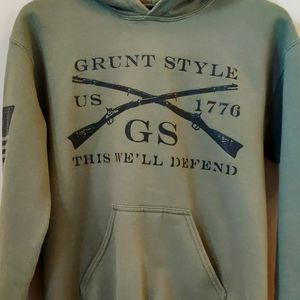 Grunt Style Hoodie, Small, OD Green